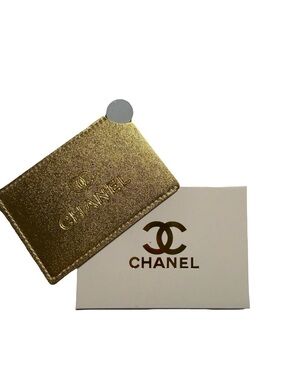 CHANEL Metallic Gold Card Holder Bundle of 8